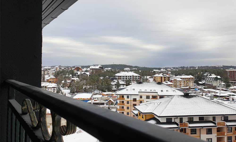 View from the balcony, view of the city